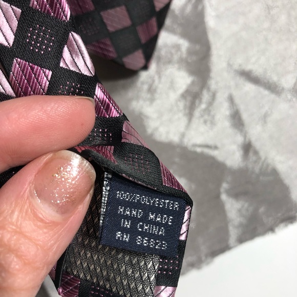 Giorgio Brutini Handmade Purple Checkered Tie EUC - Picture 5 of 6